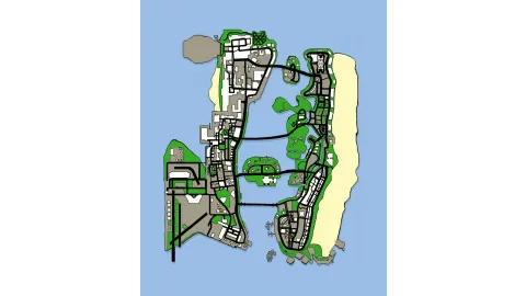GTA Vice City Stories Map (Large)