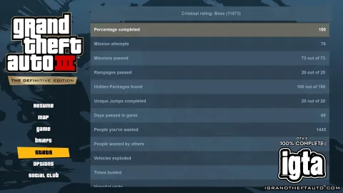 GTA 3 100% Complete