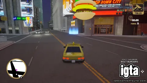 GTA 3 Taxi Driver -  Bolt Burgers