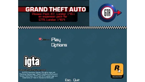 GTA London 1961 Main Menu