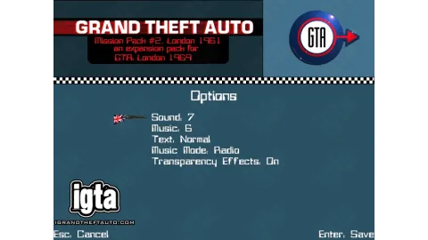 GTA London 1961 Options
