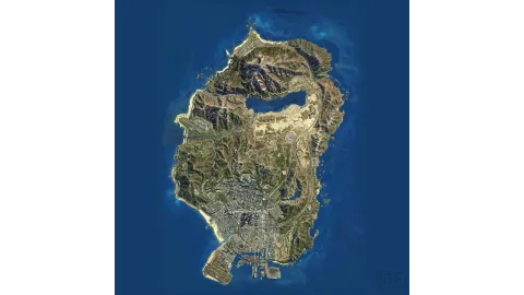GTA V Map Satellite Huge