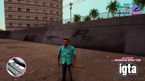 GTA Vice City Secrets - Rockstar Spray Tag