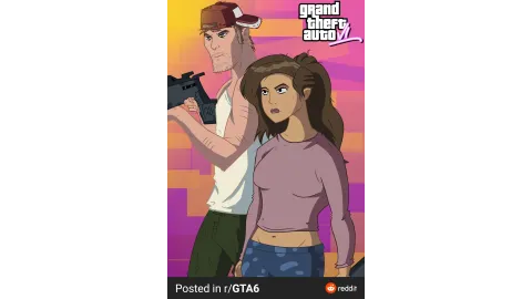 Lucia and Jason Cartoon-style Fan Art