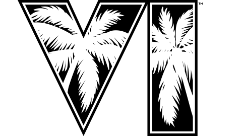 VI Logo With Palm Trees Trailer 2 (Black + Transparent)