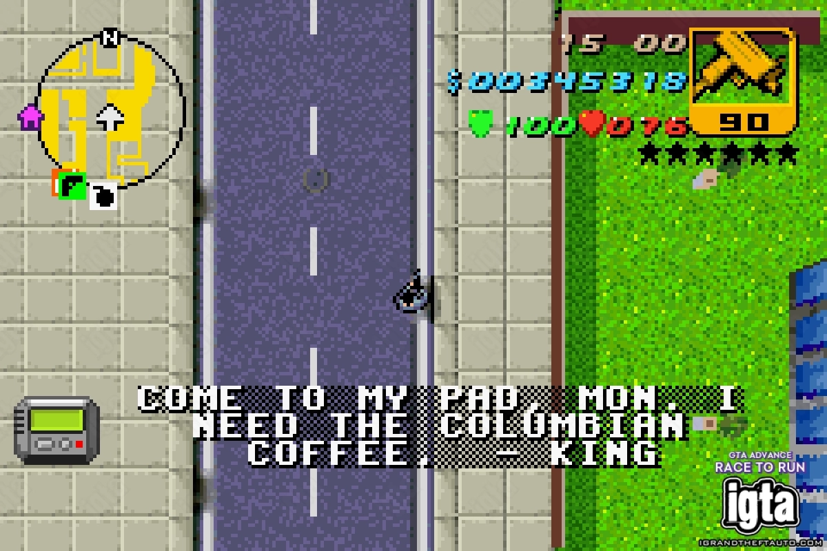 GTA Advance Race To Run 14