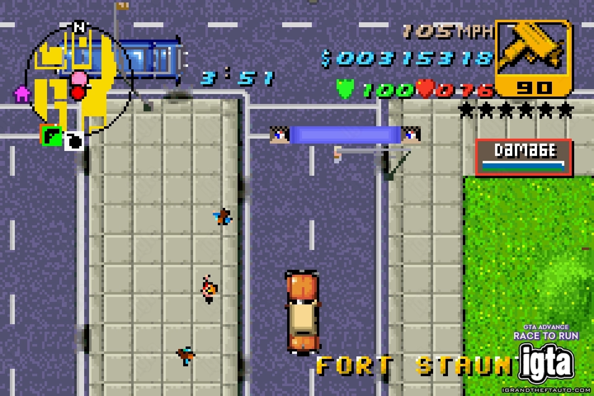 GTA Advance Race To Run 5