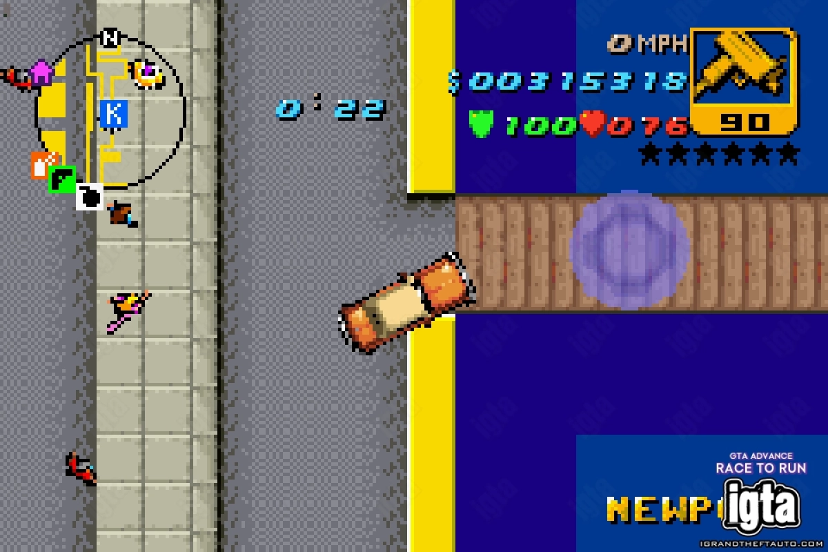 GTA Advance Race To Run 8