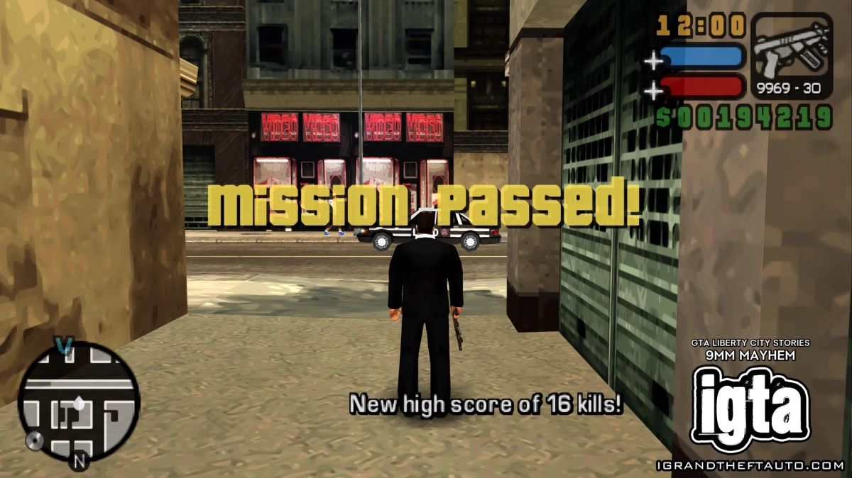 GTA Liberty City Stories 9mm Mayhem Completed