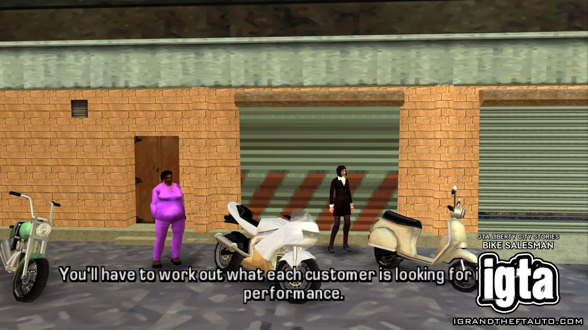 GTA Liberty City Stories Bike Salesman 2