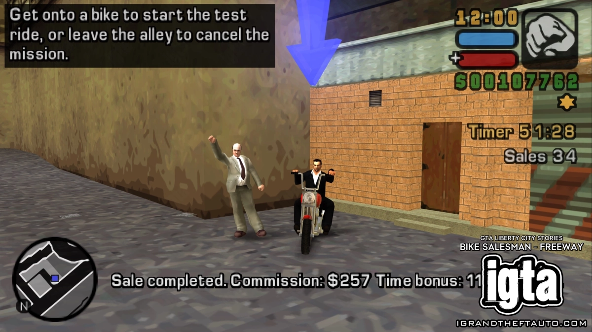 GTA Liberty City Stories Bike Salesman Freeway 2