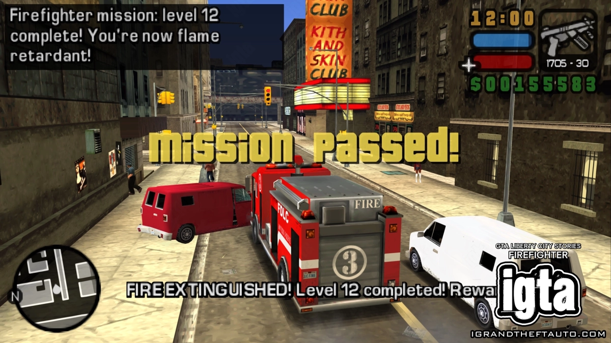 GTA Liberty City Stories Firefighter Completed