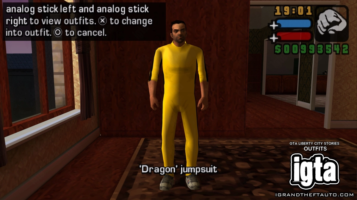 GTA Liberty City Stories Outfit Dragon Jumpsuit