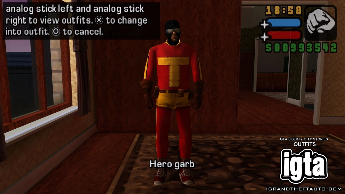 GTA Liberty City Stories Outfit Hero Garb