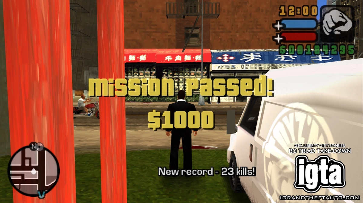 GTA Liberty City Stories Rc Triad Take Down Completed