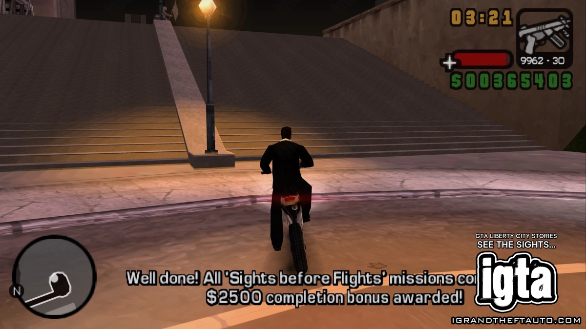 GTA Liberty City Stories See The Sight Before Your Flight Reward 1