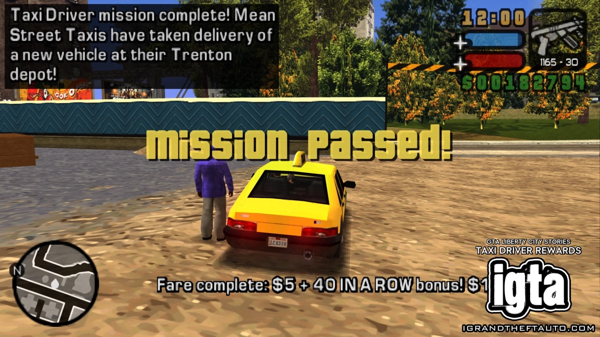 GTA Liberty City Stories Taxi Driver Completed