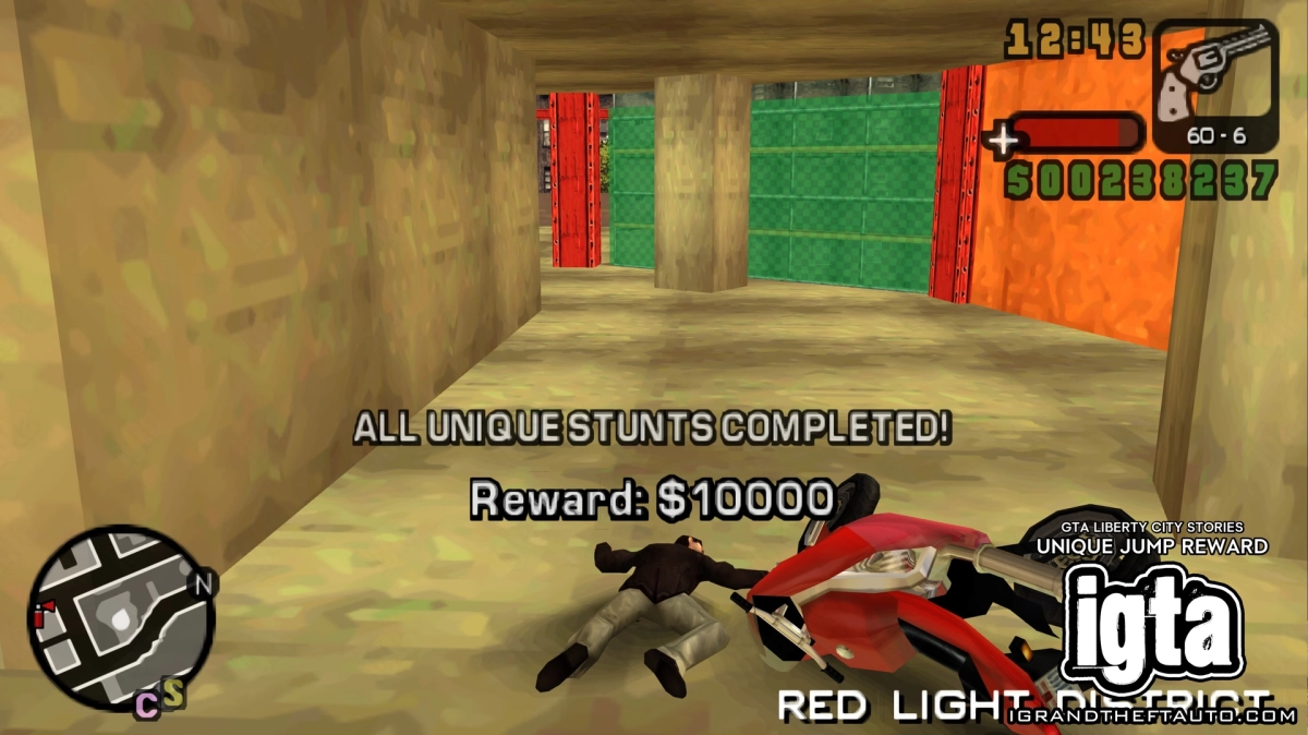 GTA Liberty City Stories Unique Jumps Completed