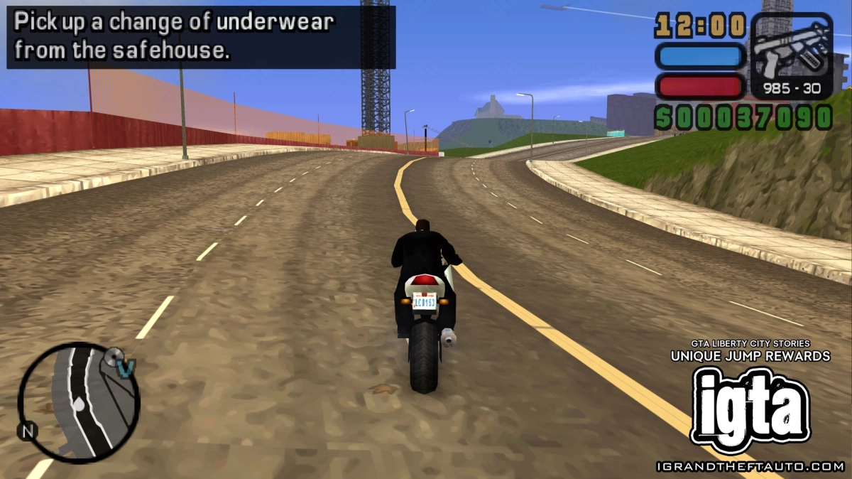 GTA Liberty City Stories Unique Jumps Reward Message