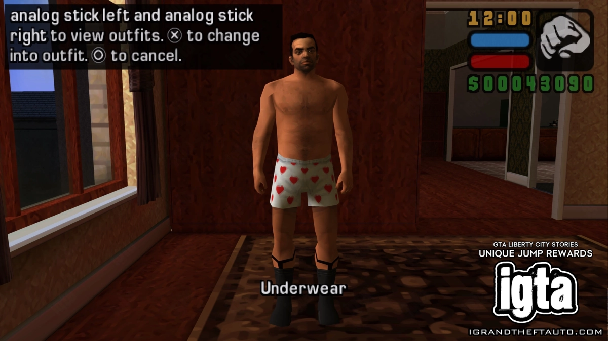 GTA Liberty City Stories Unique Jumps Reward Underwear