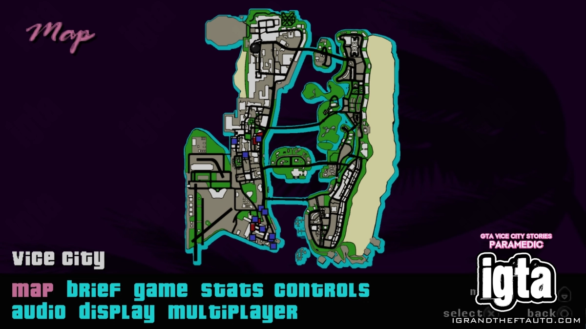 GTA Vice City Stories Paramedic Map