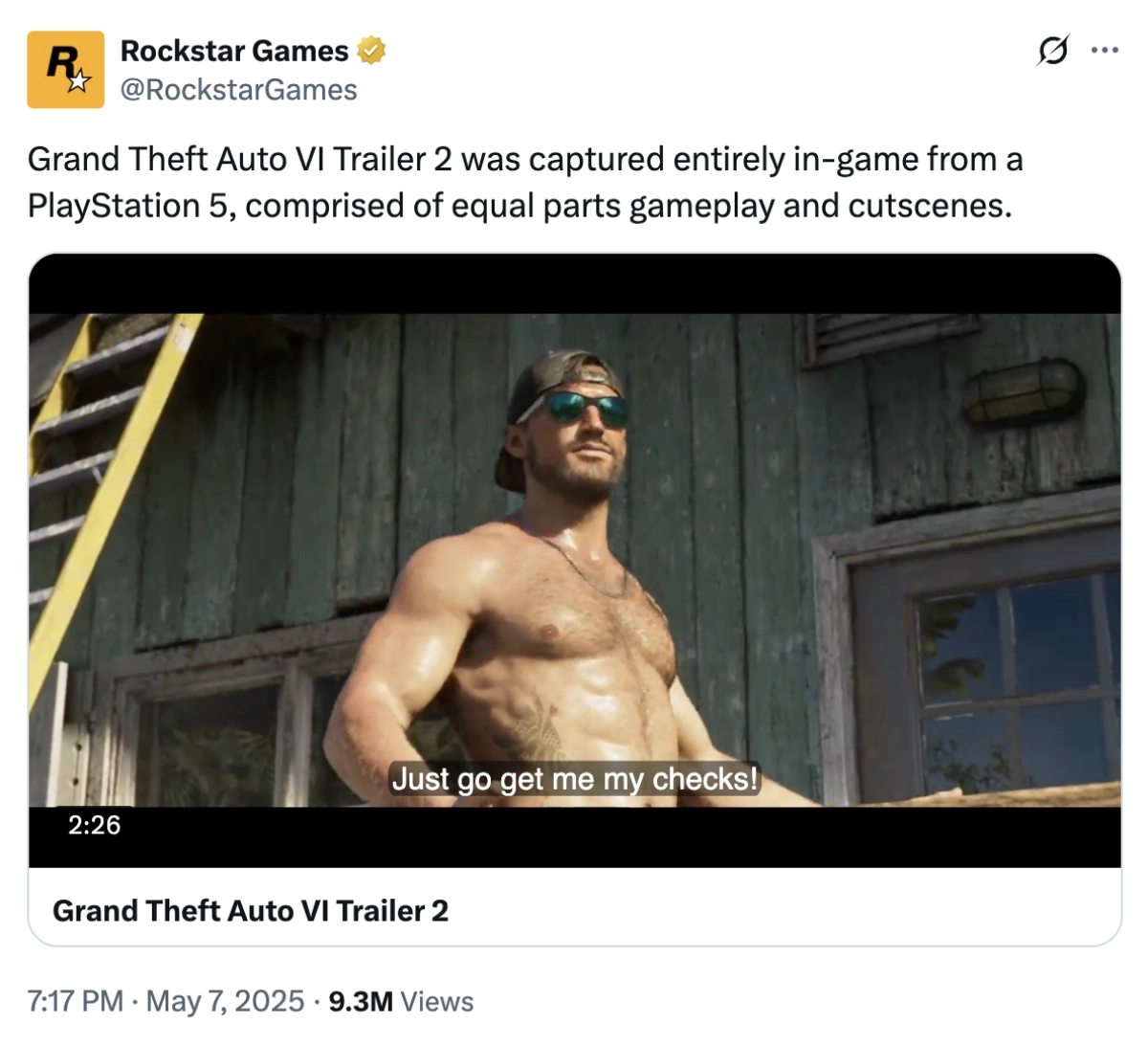 Rockstar Games Gta Vi Trailer 2 Captured On Ps5
