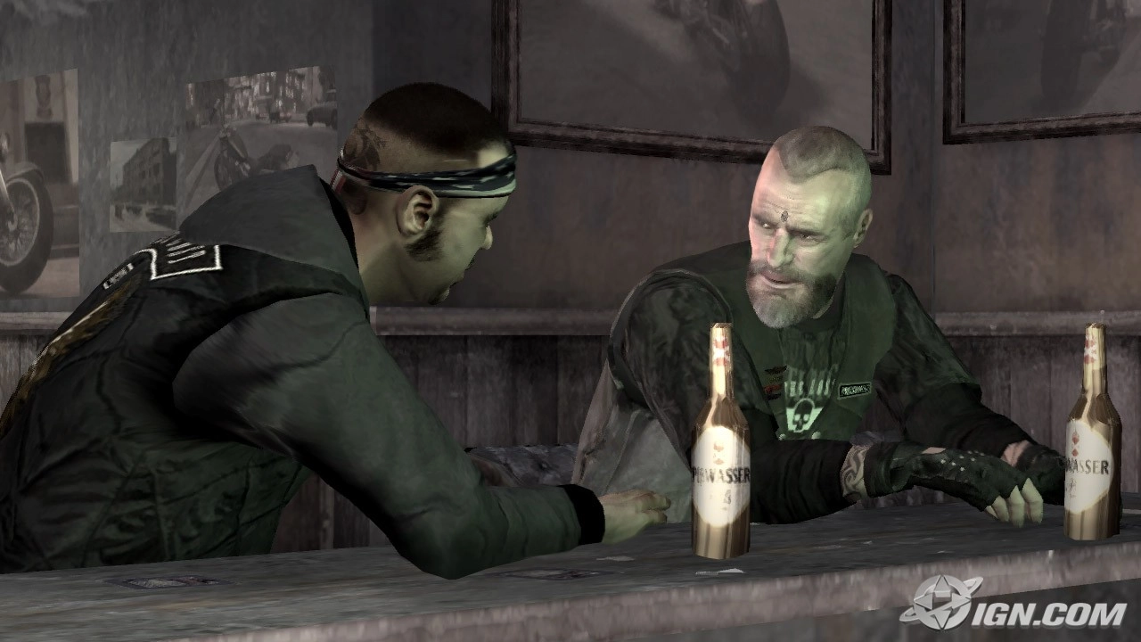 Downtime at the bar.