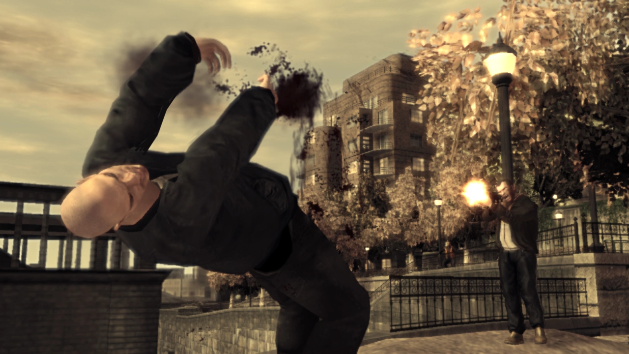 Niko shoots a man in the head