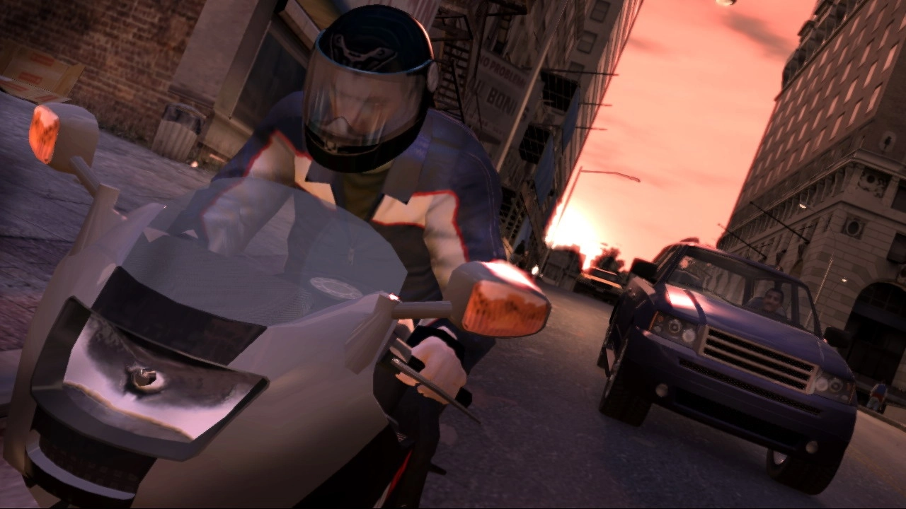 Niko rides his motorbike