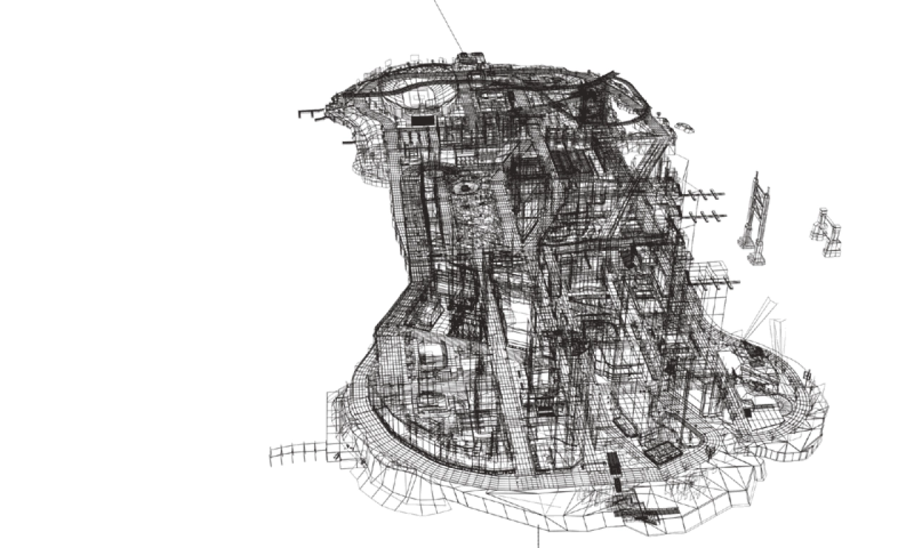 Liberty City Wireframe Render 2
