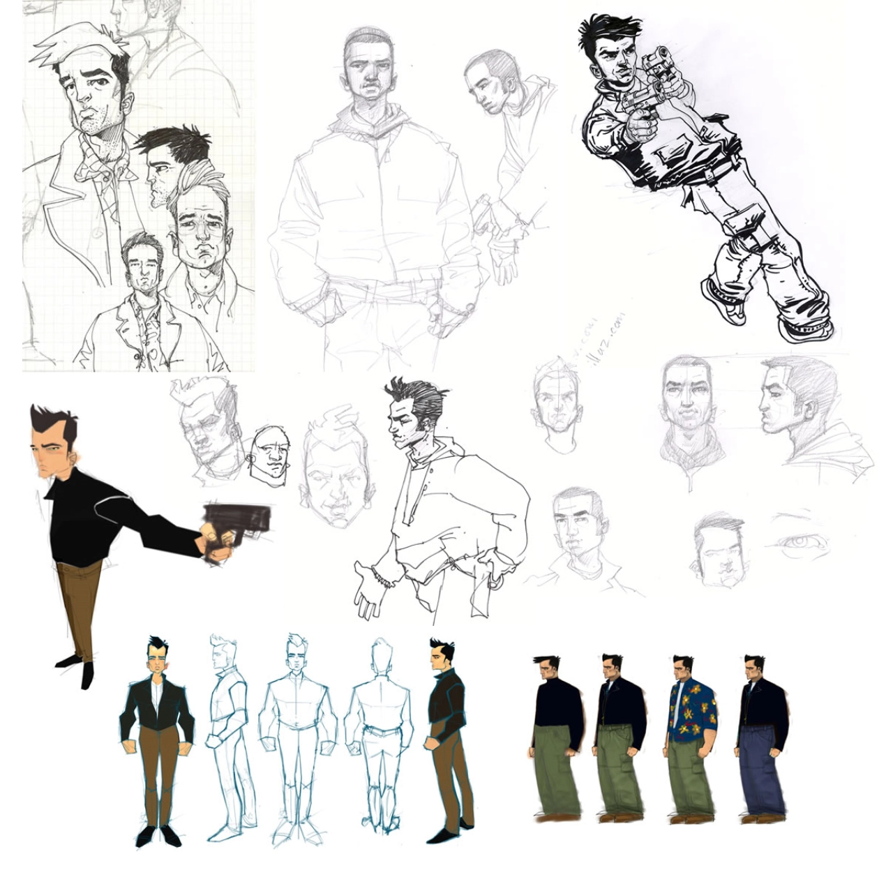 Character Sketches - Claude (aka Fido)