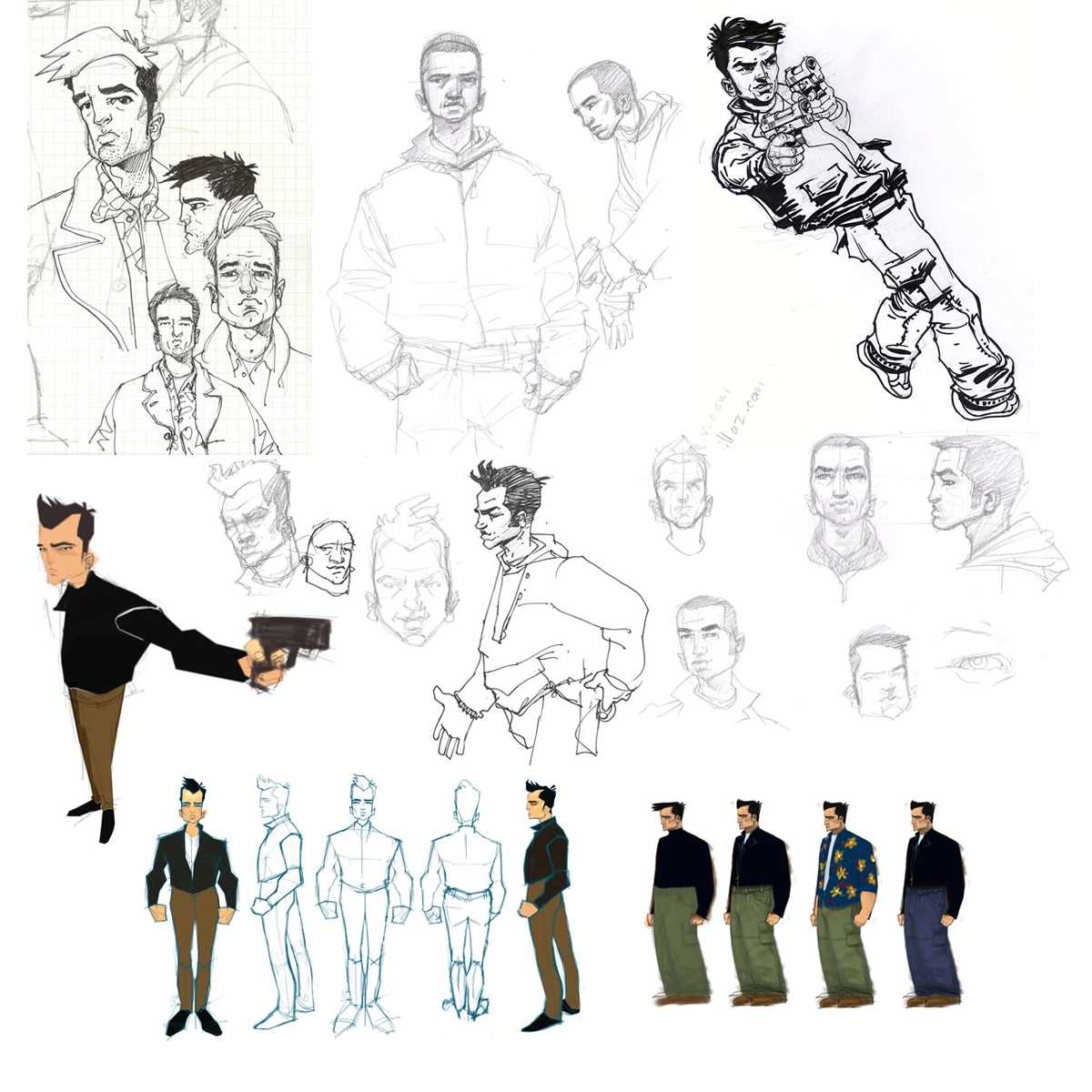 Character Sketches - Claude (aka Fido)