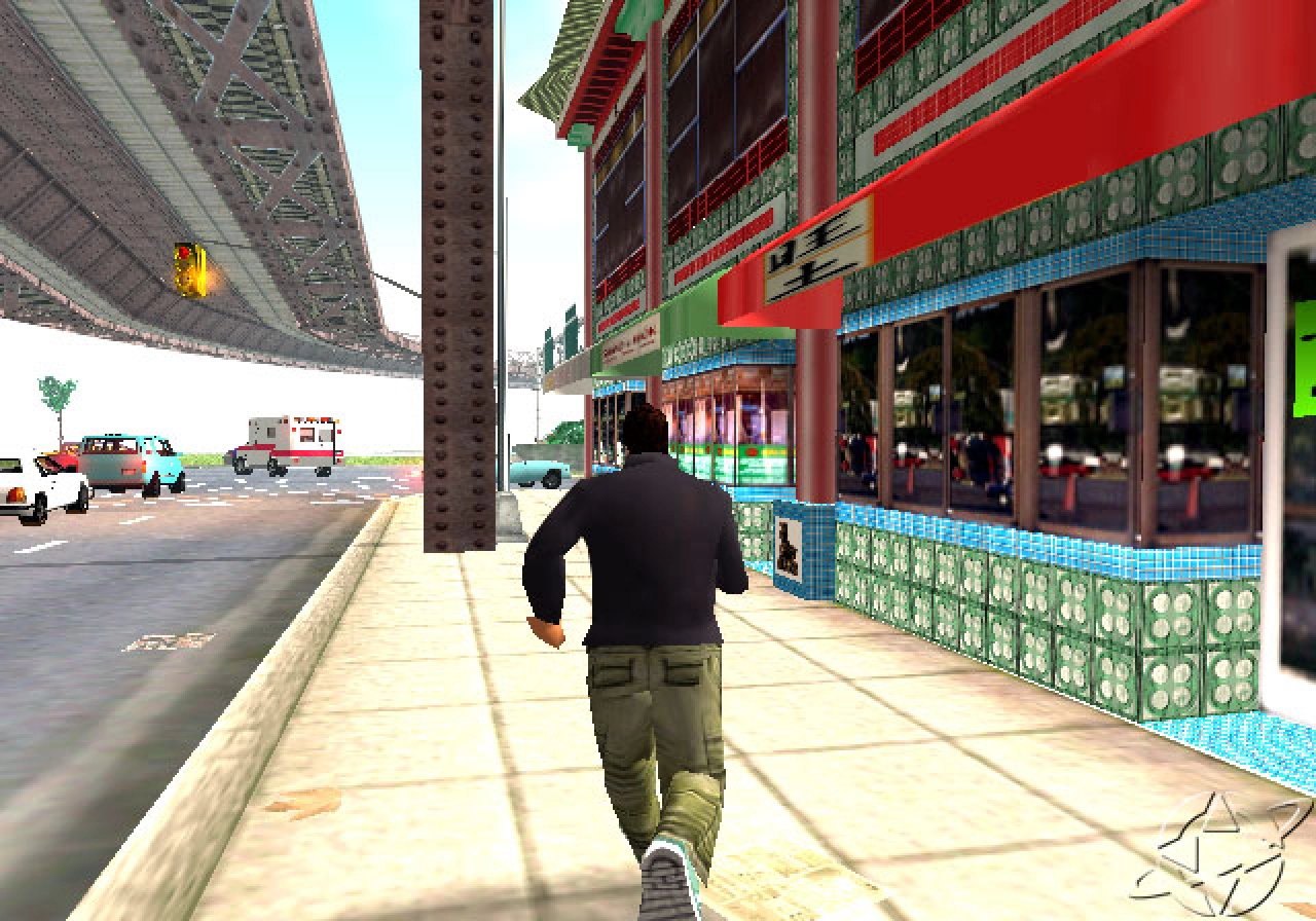 Jogging through Chinatown