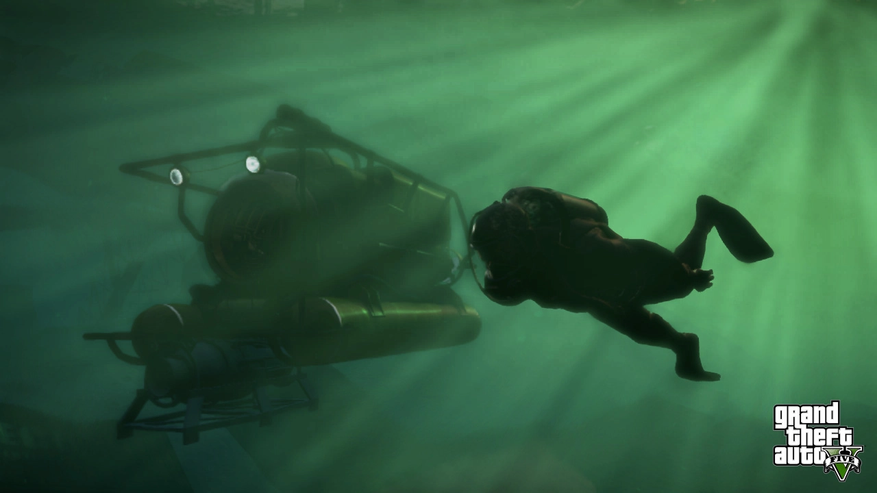 Exploring with a submarine and SCUBA gear