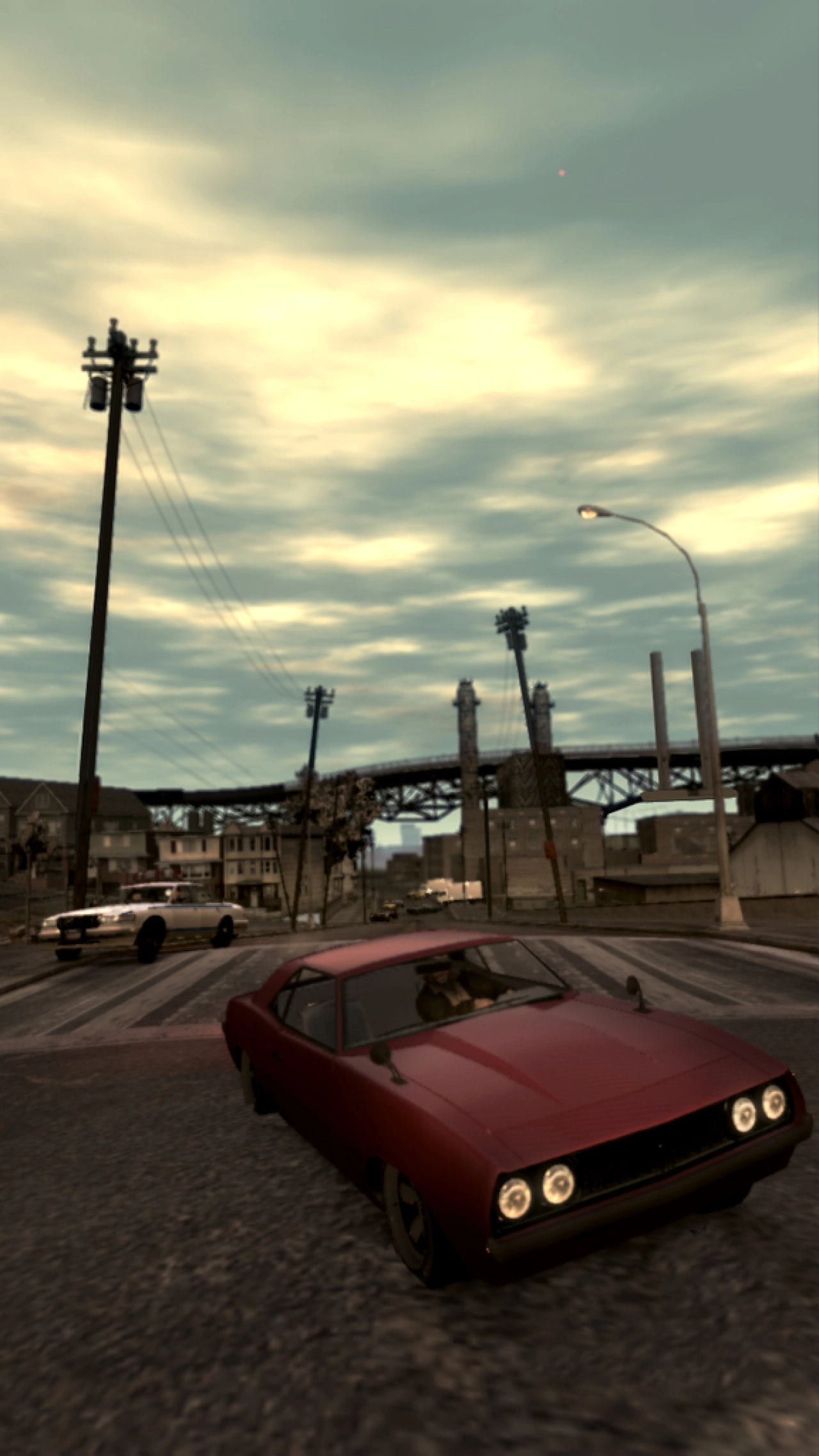 Niko being chased by the cops.