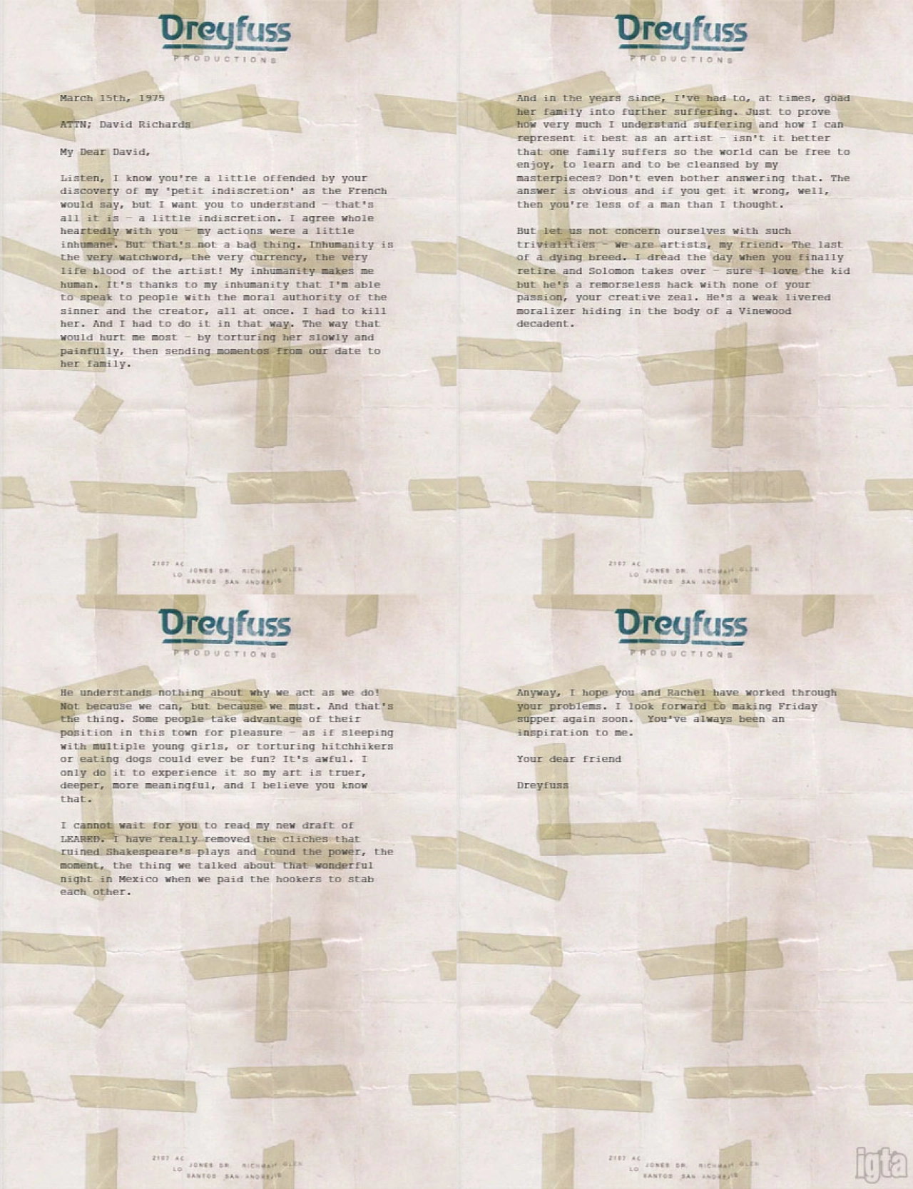 Dreyfuss Letter