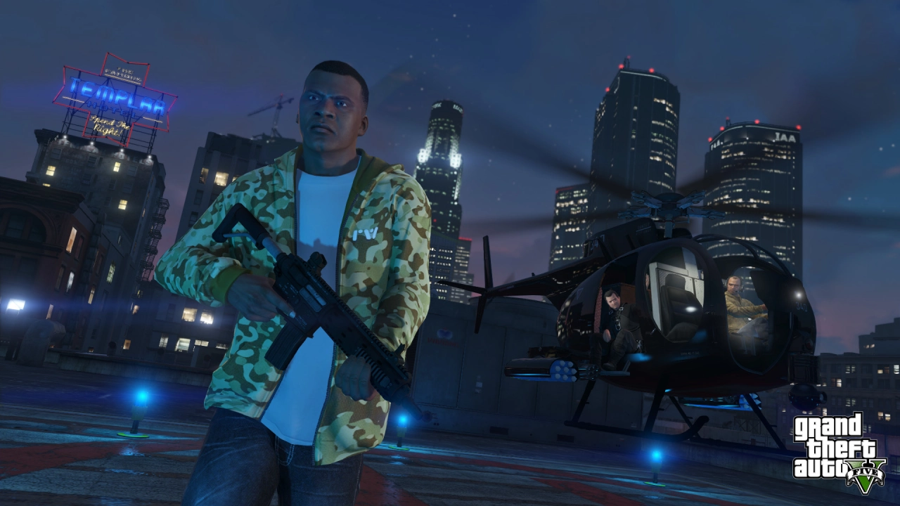 Franklin and friends make a rooftop entrance