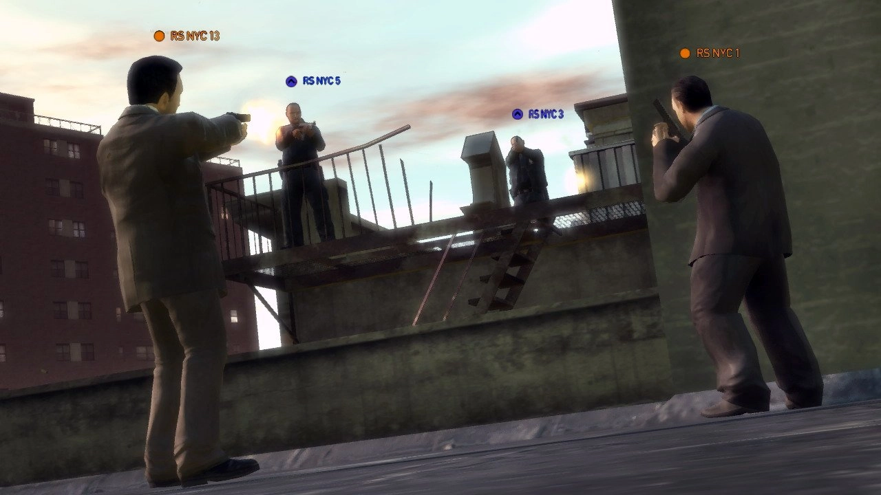 Rooftop shootout.