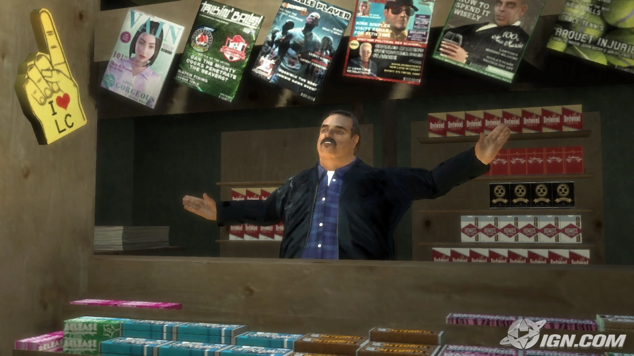 Guy selling magazines.
