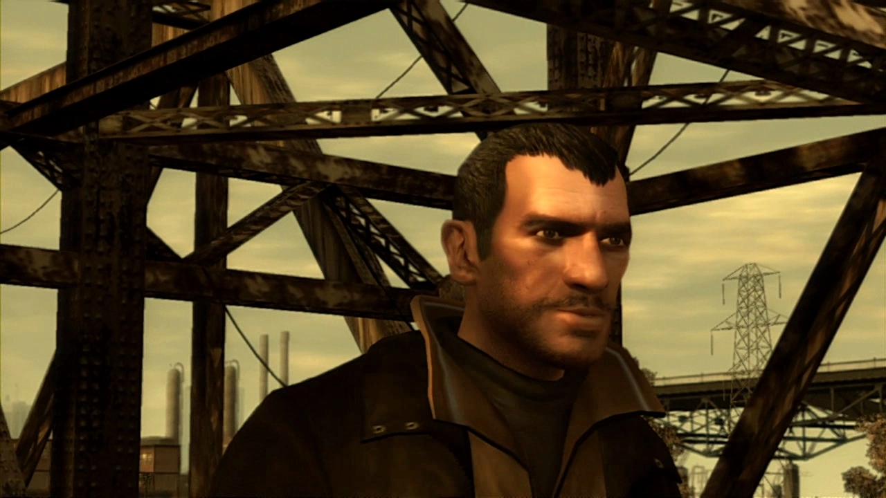 Niko walks along with some powerlines overhead.