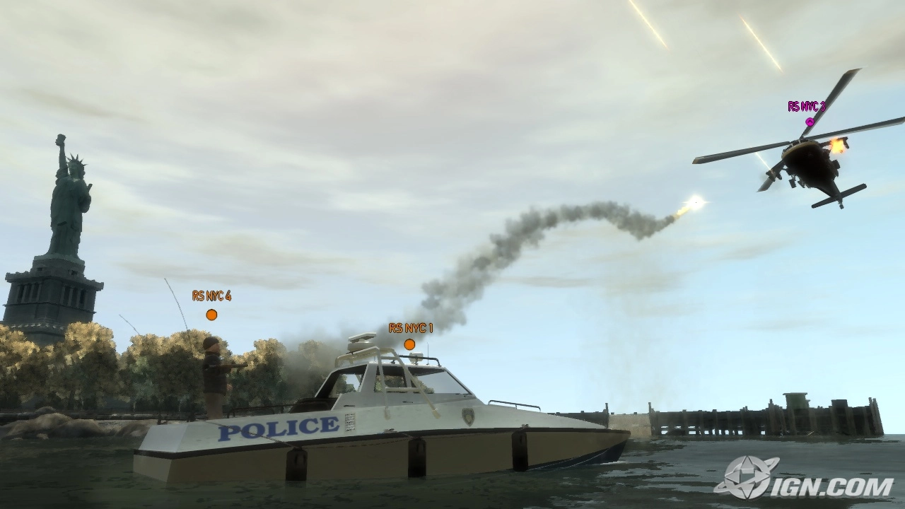 Fighting on the high seas.