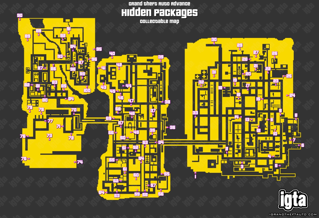 GTA Advance Hidden Packages Map V1