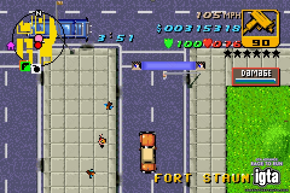 GTA Advance Race To Run 5