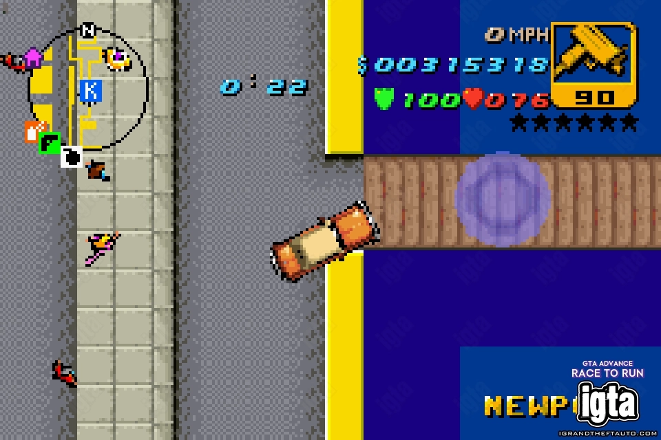 GTA Advance Race To Run 8