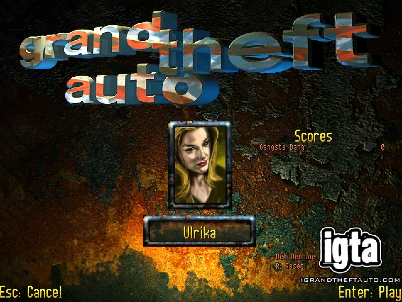 GTA Character Ulrika Menu