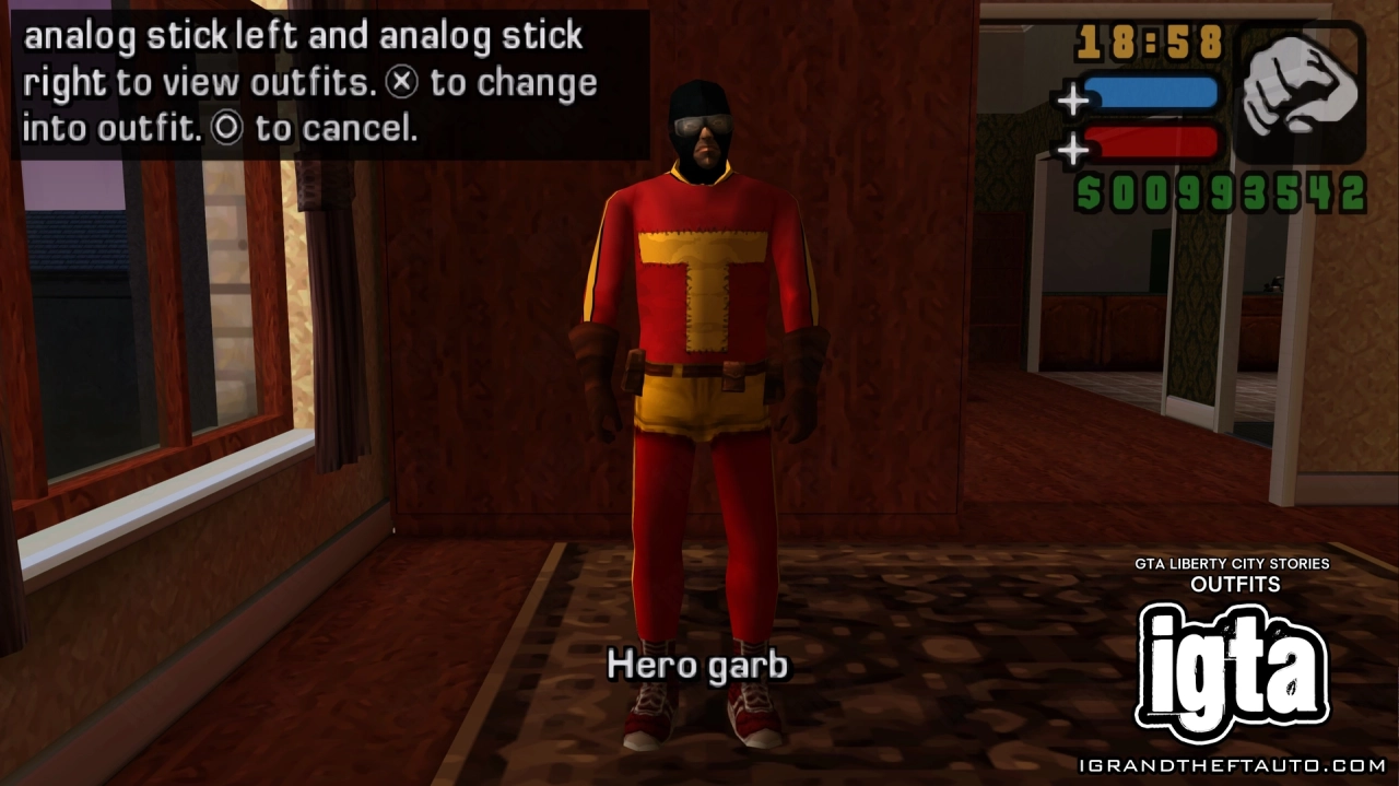 GTA Liberty City Stories Outfit Hero Garb