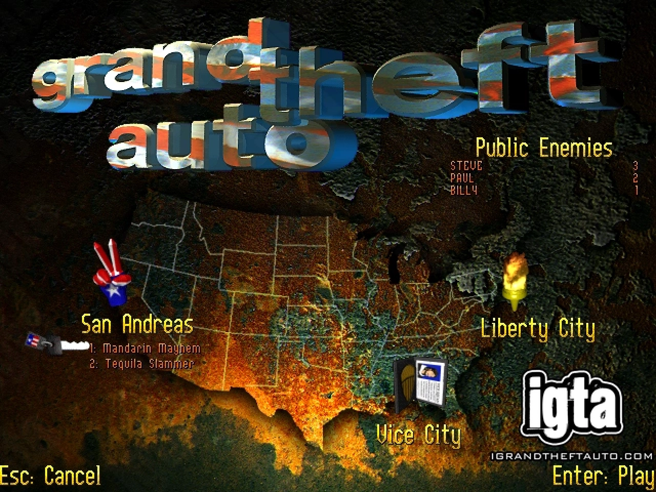 GTA San Andreas Menu