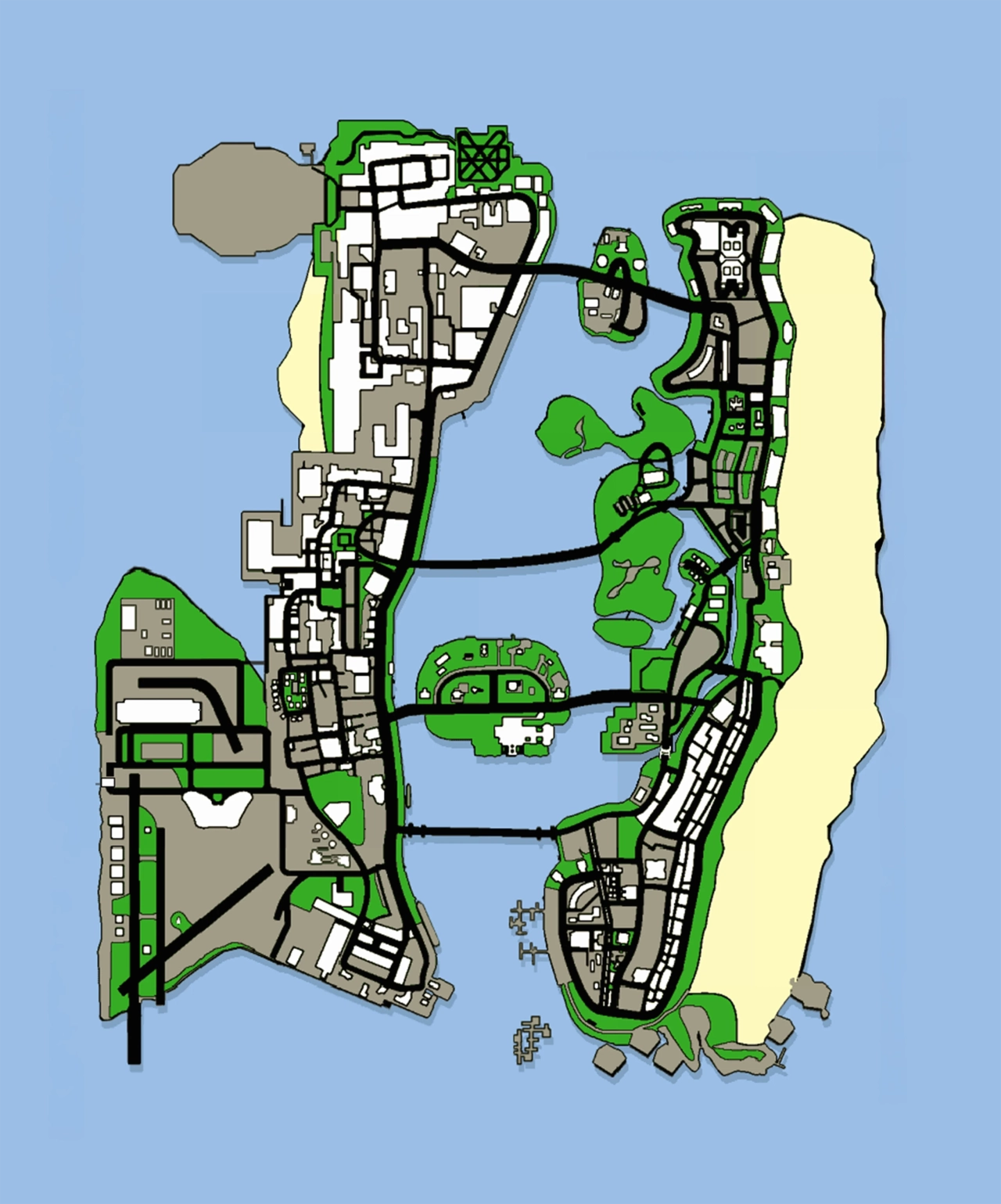 GTA Vice City Stories Map (Large)