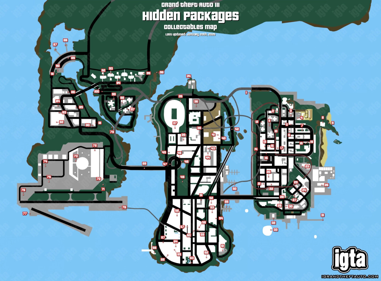 GTA 3 Hidden Packages Map