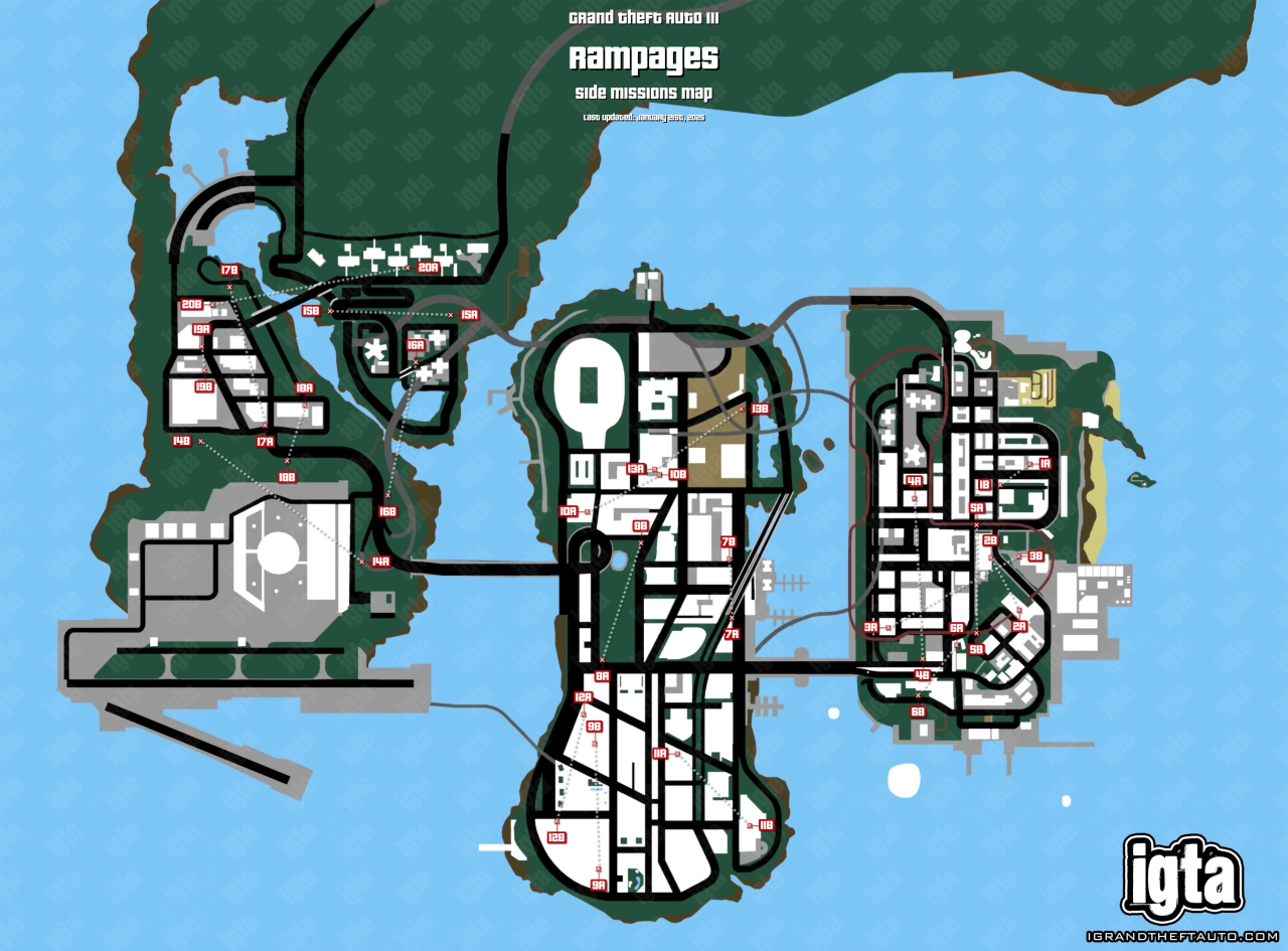 GTA 3 Rampages Map